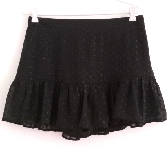 Forever 21 Polka Dot Sparkly Mini Skirt Shorts Ruffle Skort - Picture 3 of 6